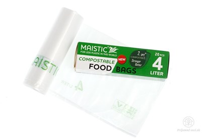 Kompostovateľné vrecká na potraviny 4l (20ks)