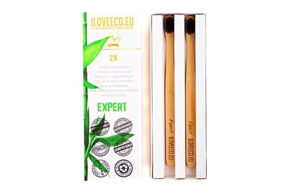 zubna kefka bambusova ekologicka kvalitna bez plastu bambus bambusove drevo expert mensia hlavica rukovat extra makke stetinky rozlozitelna kompostovatelna stetiny dvojbalenie dvojkusove balenie cistenie umyvanie