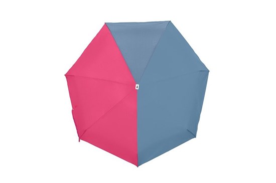 Skladací dáždnik Anatole mini - Jacqueline - dvojfarebný modrosivá/ružová