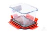 sklenena doza nadoba prenos uchovavanie skladovanie potravin jedla servirovanie chladnicka mraznicka rura mikrovlnka zapekanie umyvacka sklo sklenene klik klak klipy tesni tesnenie