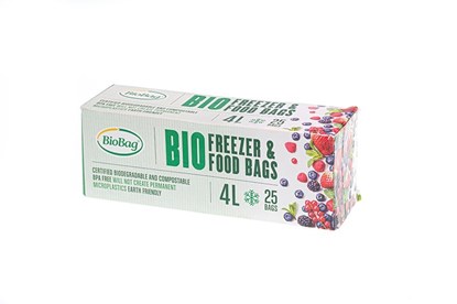 Obrázok pre výrobcu Kompostovateľné vrecká na mrazenie potravín BioBag - 4l - 25ks