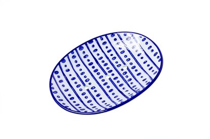 Obrázok pre výrobcu Keramická mydelnička oválna - bodky